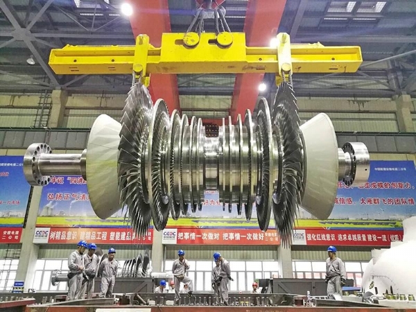 国电蚌埠电厂二期扩建工程3#机组汽轮机扣盖成功